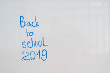 inscription on the board back to school. 