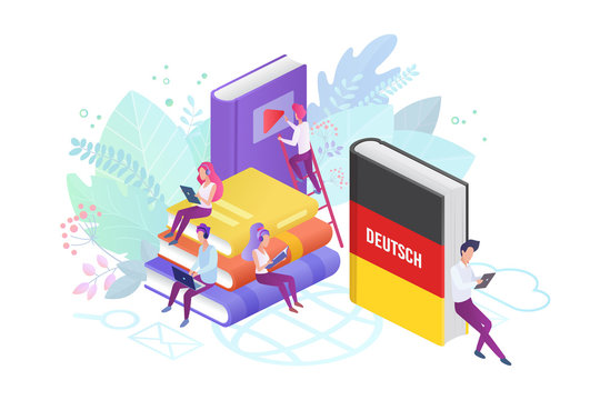 people studying books, isometric style, learning clip art preview