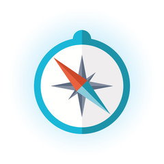 The compass icon is made in vector. Isolated objects on white background. Flat vector. Icons for the Internet, websites, social networks.