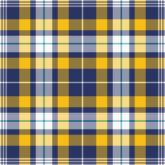 Tartan Pattern Blue and Yellow . Texture for plaid, tablecloths, clothes, shirts, dresses, paper, bedding, blankets, quilts and other textile products. Vector illustration EPS 10