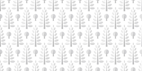 Tree background. Seamless pattern.Vector. 木々のパターン