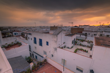 Roofview from Conil de la Frontera at Cadiz region, Andalucia, Spain.