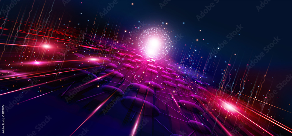 Leinwandbilder communication technology and internet worldwide for business. global world network connected and tel