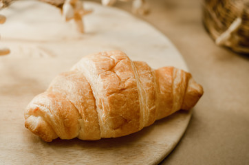 Pastry croissant in the morning.