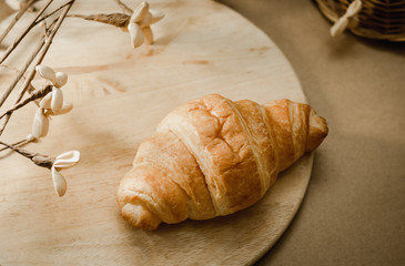 Pastry croissant in the morning.