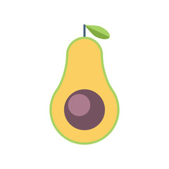Avocado icon. Flat illustration isolated on white background
