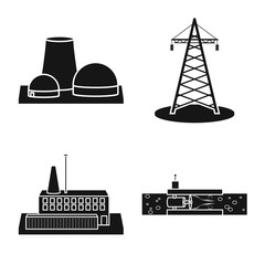 Fototapeta na wymiar Vector illustration of technology and bio icon. Collection of technology and alternative stock vector illustration.