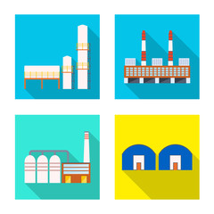Naklejka premium Vector design of architecture and technology sign. Collection of architecture and building vector icon for stock.