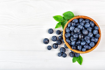 fresh blueberries in bowl