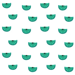 Vector seamless pattern with limes. Citrus hand-drawn pattern.  Flat, Doodle style.