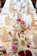 Décoration de table pour un mariage