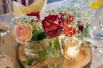 Décoration de table pour un mariage