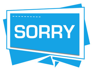 Sorry Blue Squares Triangles Text 