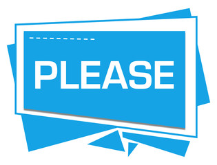 Please Blue Squares Triangles Text 