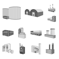 Vector illustration of business and building logo. Collection of business and equipment vector icon for stock.