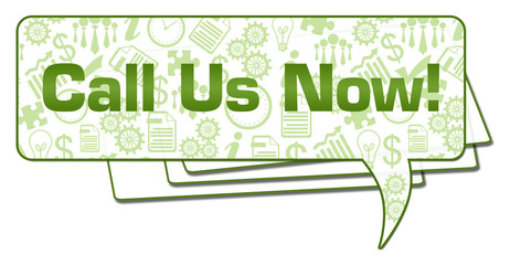 Call Us Now Business Symbols Green Stroke Comment Symbol 