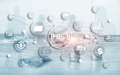 Fototapeta na wymiar IFRS International Financial Reporting Standards Regulation instrument