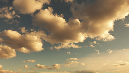 Naklejka na ściany i meble Vintage sky. Sky vintage background with fluffy clouds.