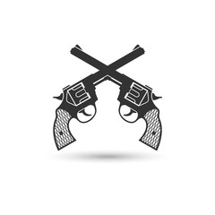 Gun icon vector isolated on white background,