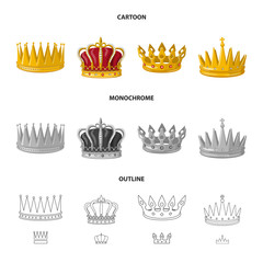 Isolated object of medieval and nobility logo. Collection of medieval and monarchy stock symbol for web.