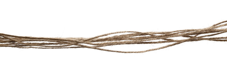 Rope isolated on white background texture, with clipping path  