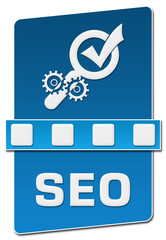 SEO - Search Engine Optimization Blue Separator Vertical 