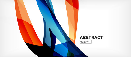 Obraz premium Linear wave web template. Vector illustration bright design. Decorative print. Decorative backdrop vector. Vector business illustration