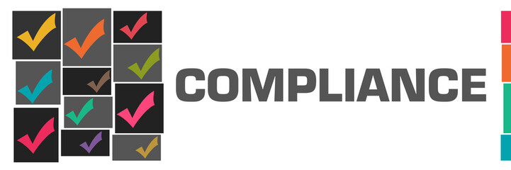 Compliance Dark Colorful Tick Marks Grid Left 