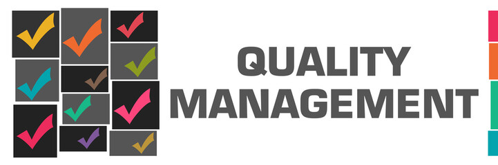Quality Management Dark Colorful Tick Marks Grid Left 