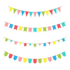 Obraz premium Vector bunting and garland set