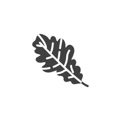 Oak leaf vector icon. filled flat sign for mobile concept and web design. Tree leaves glyph icon. Symbol, logo illustration. Vector graphics