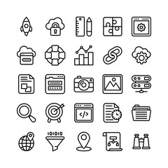 Web Development line Icons Pack