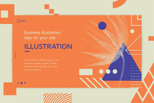 Vector illustration Landing page template