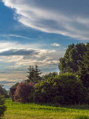Obraz premium Abendstimmung bewölkter Himmel 