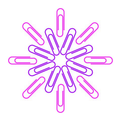 Paper clips isolated on white background,Top view,flat lay,Paperclip icon