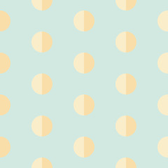 Seamless pattern with dark yellow and light yellow circles on blue background