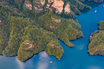 Above view of beautiful Baofeng lake in Zhangjiajie, China