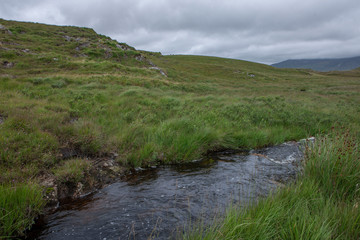 Connemara Ireland heather and peat fields