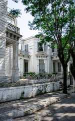 Fototapeta premium Old white building on the island, Buyukada, Princes' Islands, Istanbul