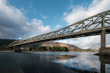 Ballachulish bridge passing over Loch Leven in Scotland