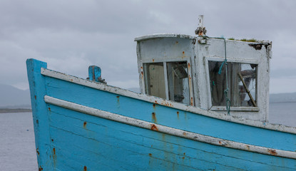 Fototapeta na wymiar Connemara Ireland old boat