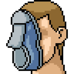 Obraz premium vector pixel art shoe face