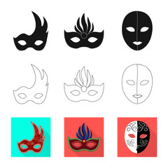 Vector illustration of luxury and celebration sign. Collection of luxury and hide stock vector illustration.