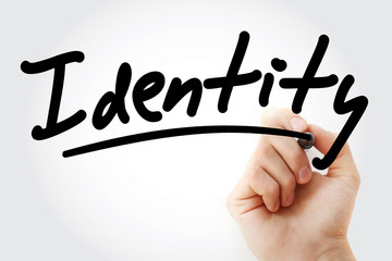 Identity text with marker
