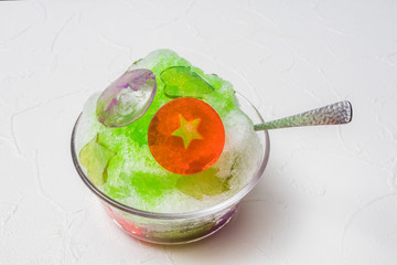 かき氷　japanese type of epidemic shaved ice