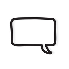 Naklejka premium black outline of speech bubble- vector illustration
