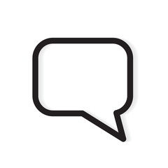 Fototapeta premium black outline of speech bubble- vector illustration