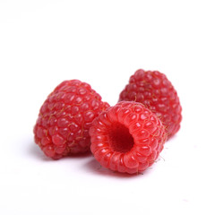  Fresh raspberry isolated on white background