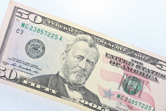 Image of 50 american dollar.