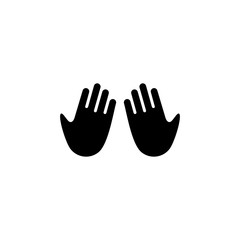 praying moslem hand gesture logo vector icon illustration